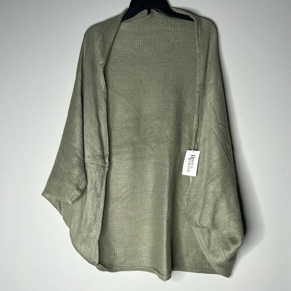 BIJOUX TERNER Women Sage Knitted Cocoon Shawl Size OS - Picture 1 of 8